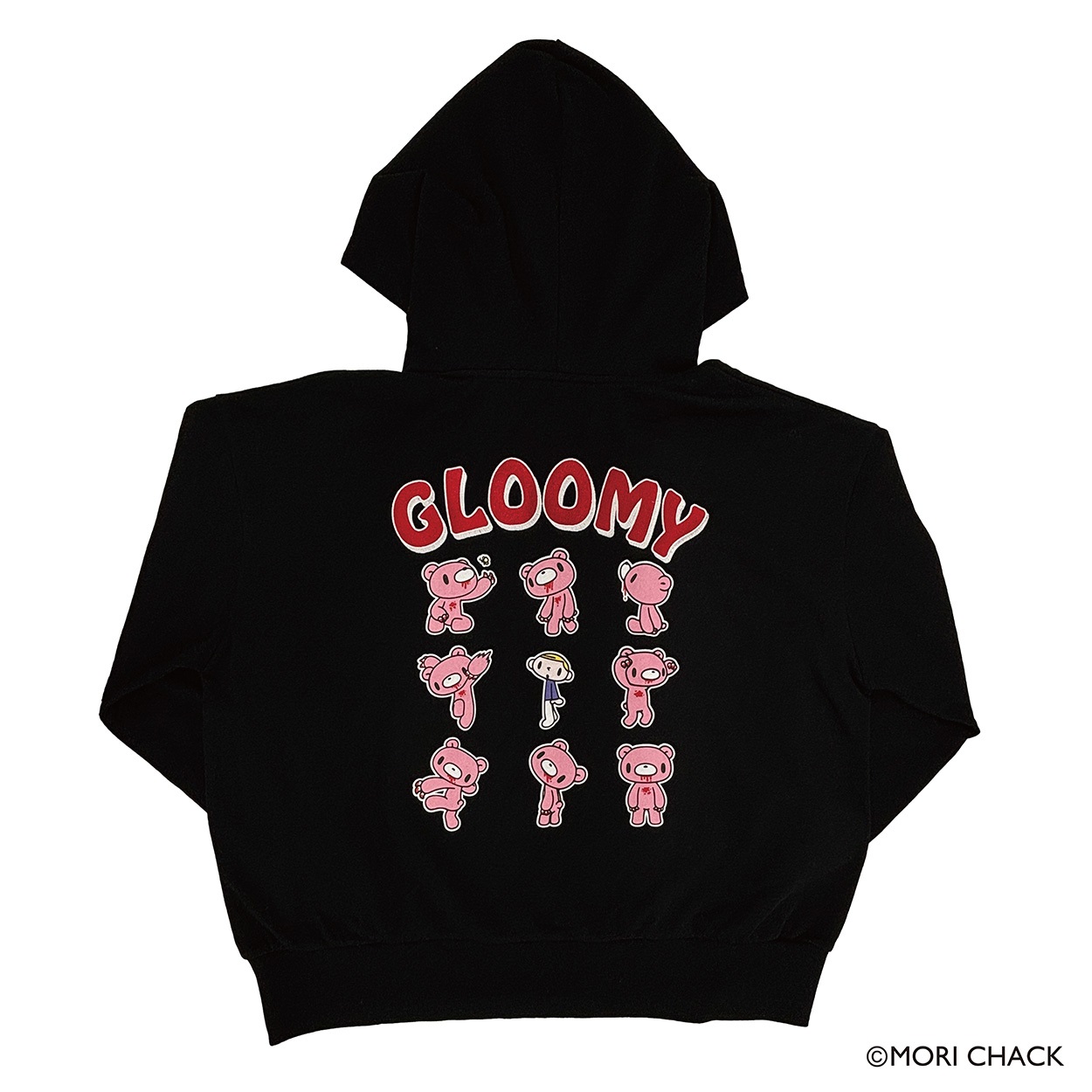 「GLOOMY」9連ZIPパーカ ユニセックス Doublefocus(ダブルフォーカス)(クロ-L)