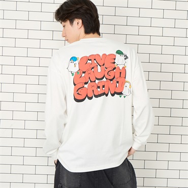 MEDM 半袖Tシャツ ロゴ オバケ プリント 大人気 男女兼用 ロング 楽天市場】【45%OFF】箔プリントロンT ロゴ ロンT 長袖Tシャツ