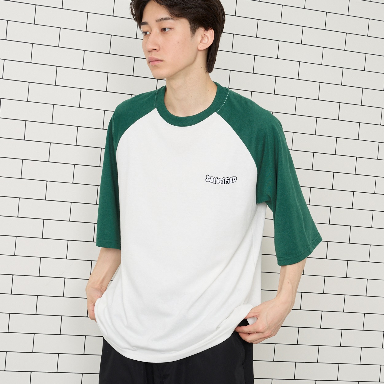 バックプリントラグランTシャツ Doublefocus (ダブルフォーカス