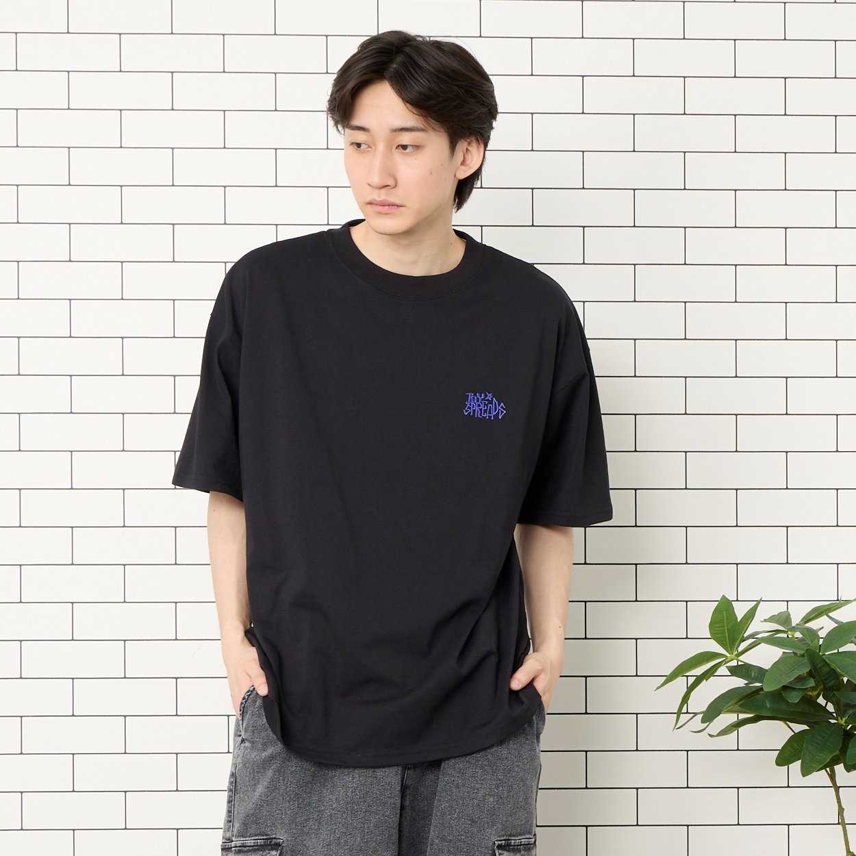 ダブルビー　刺繍　Tシャツ　100cm ワンポイント刺繍Tシャツ Doublefocus (ダブルフォーカス