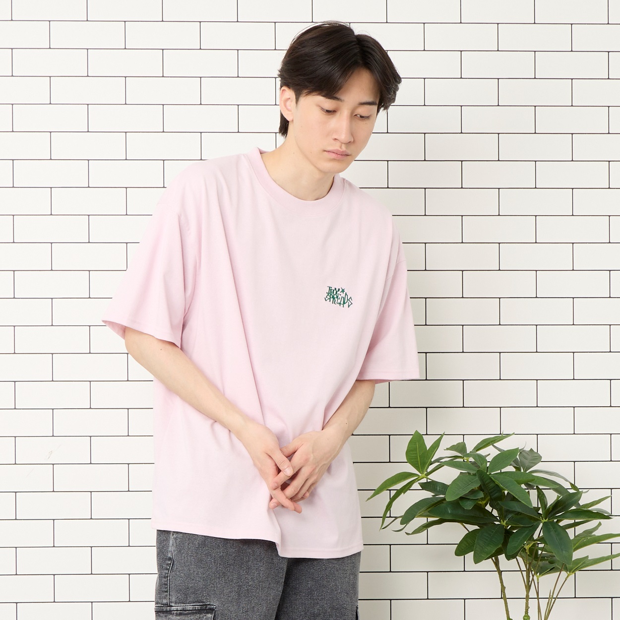 ワンポイント刺繍Tシャツ Doublefocus (ダブルフォーカス