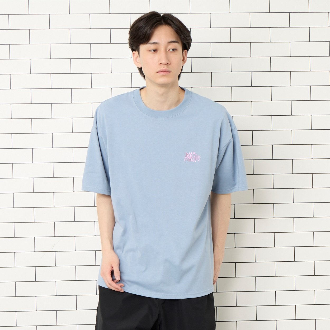 ダブルビー　刺繍　Tシャツ　100cm ワンポイント刺繍Tシャツ Doublefocus (ダブルフォーカス