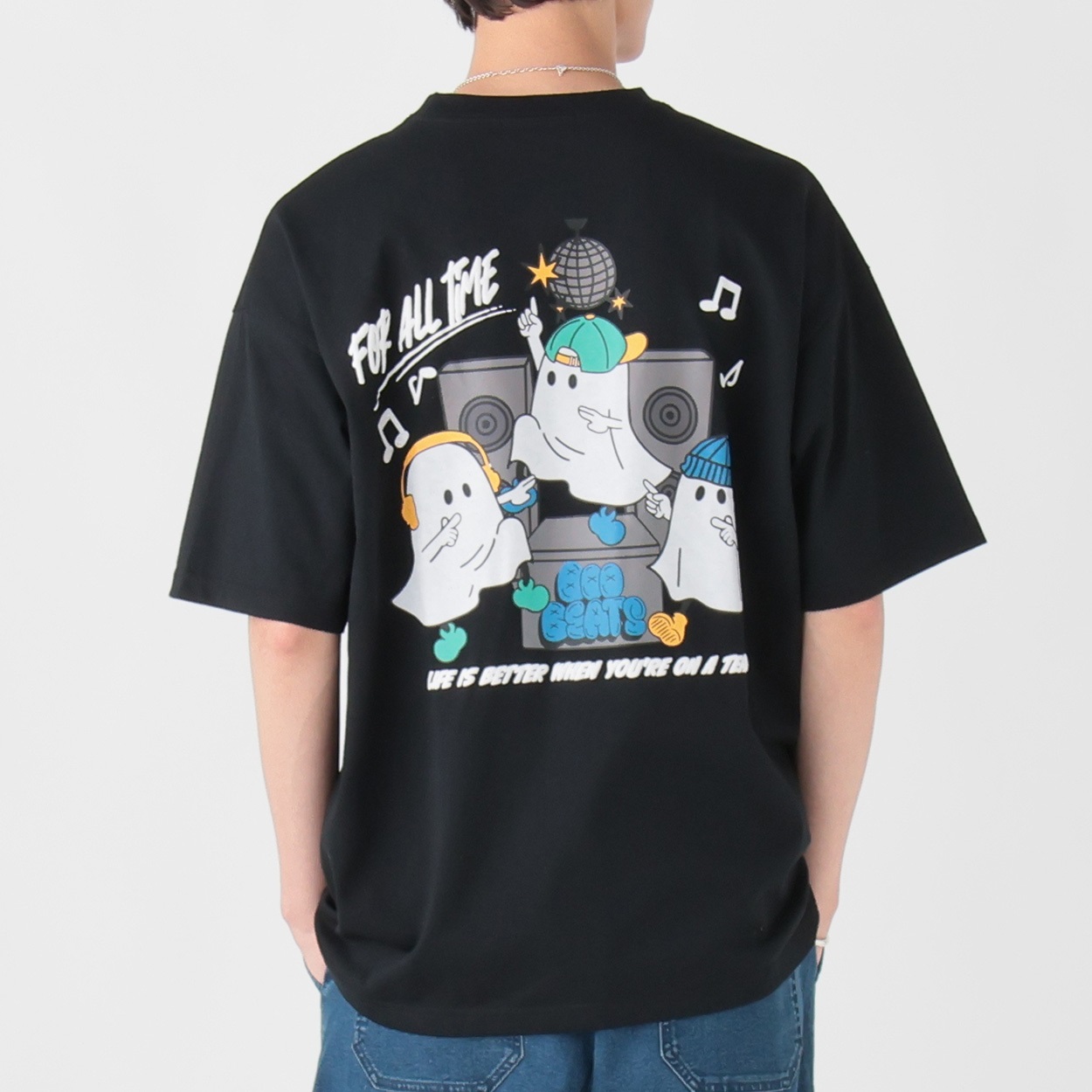 たつや オバケダンスプリントTシャツ メンズ Doublefocus (ダブル