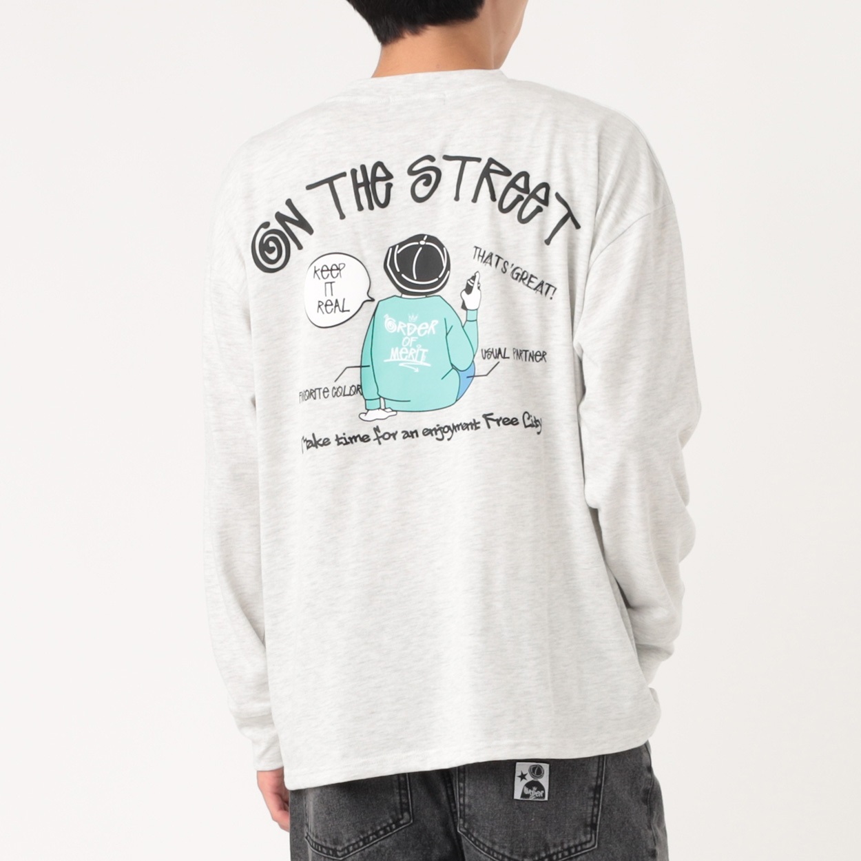 DIZZYバックプリントロンT メンズ Doublefocus (ダブル