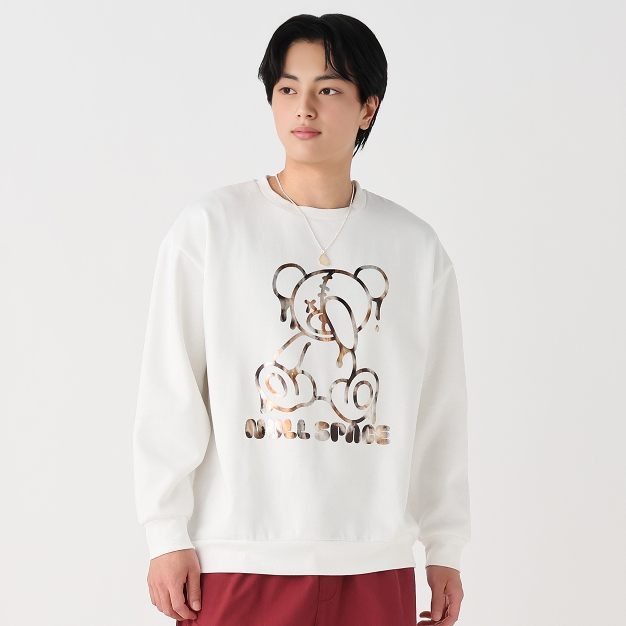 裏起毛ブロンズクマトレーナー メンズ Doublefocus(ダブルフォーカス