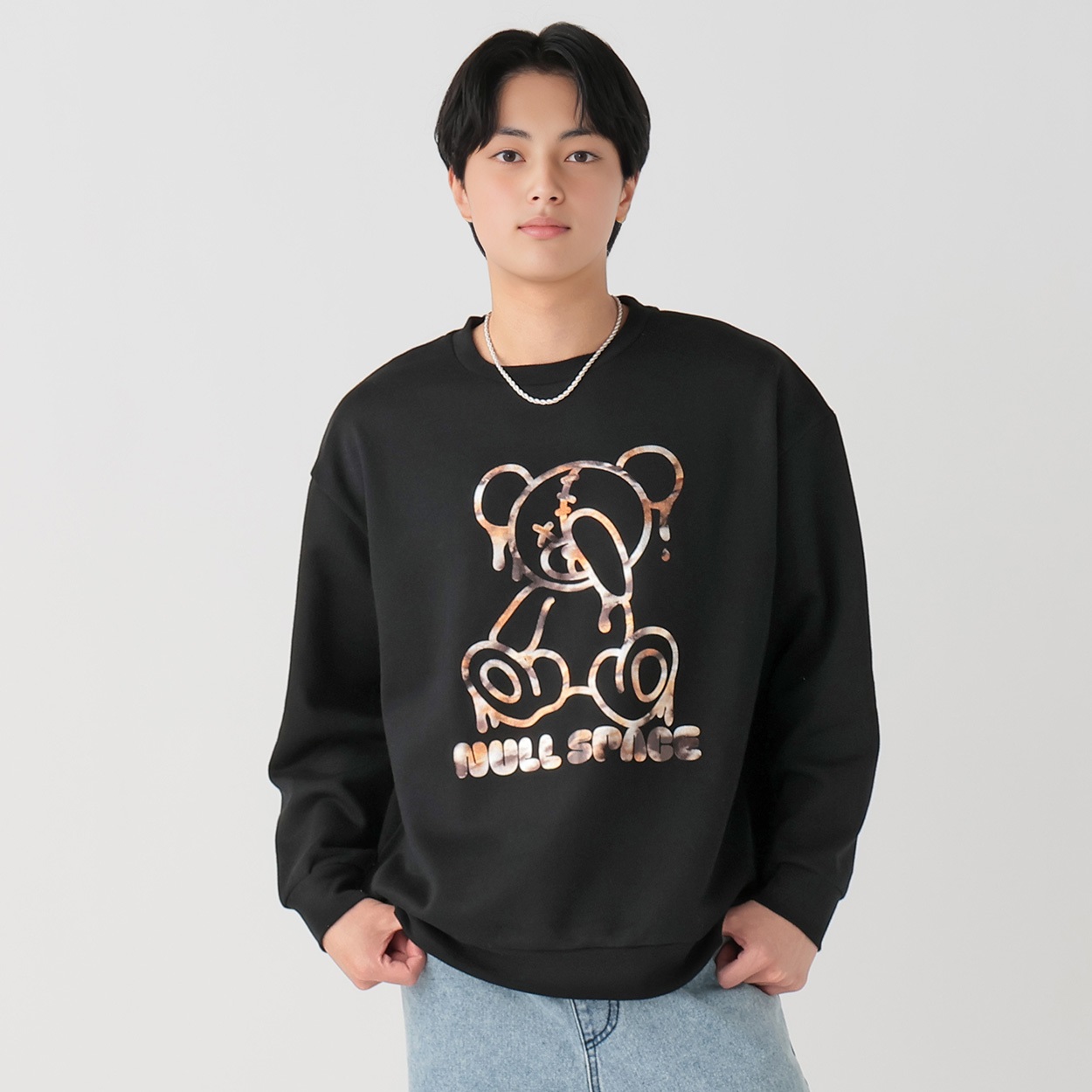 裏起毛ブロンズクマトレーナー メンズ Doublefocus(ダブルフォーカス