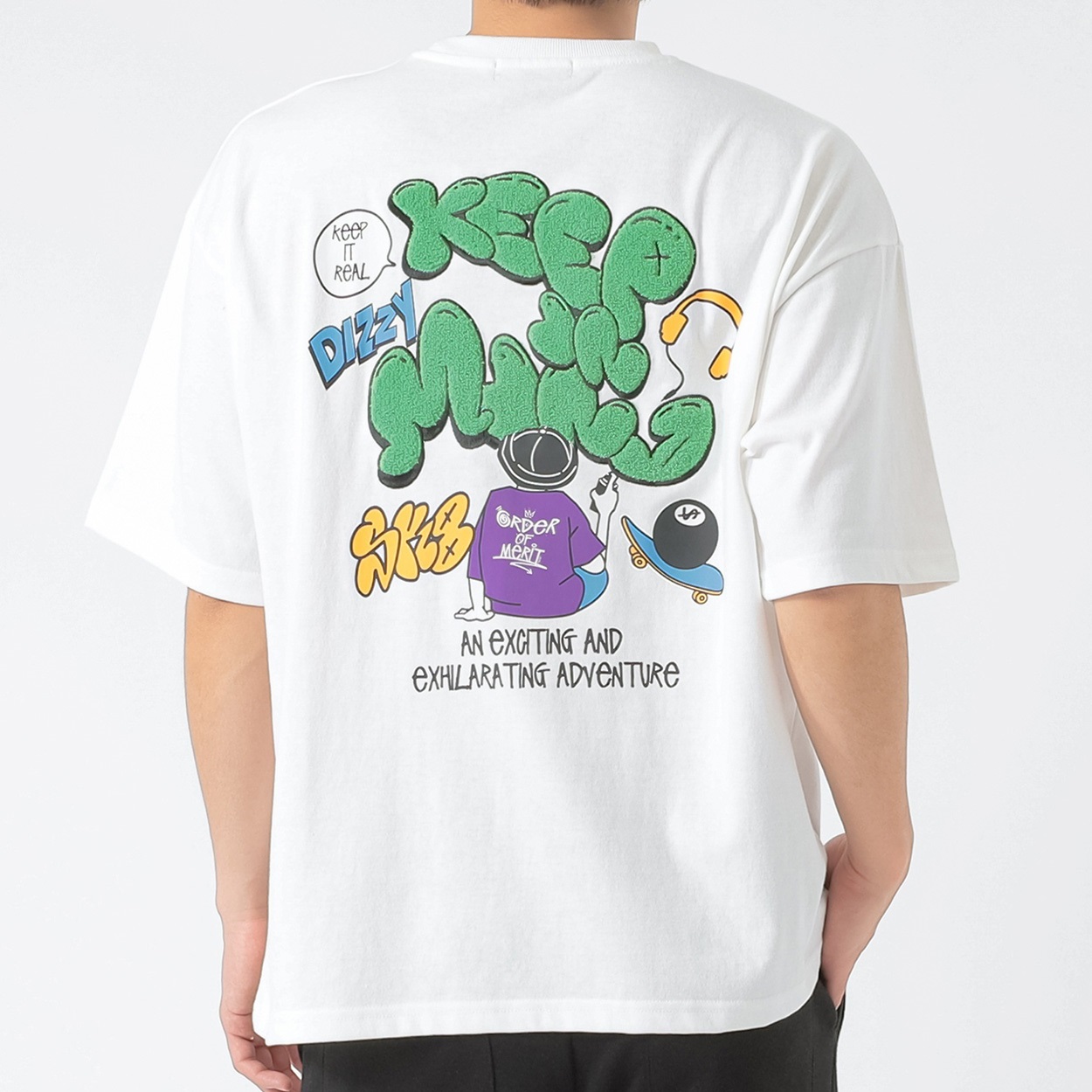 DIZZYビッグロゴ半袖Tシャツ メンズ Doublefocus(ダブルフォーカス