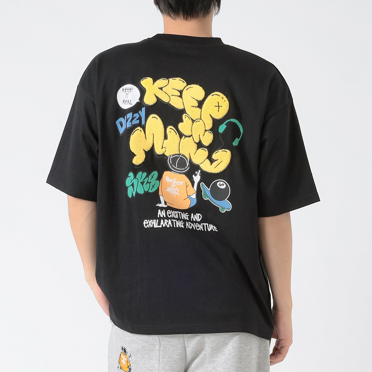 DIZZYビッグロゴ半袖Tシャツ メンズ Doublefocus(ダブルフォーカス