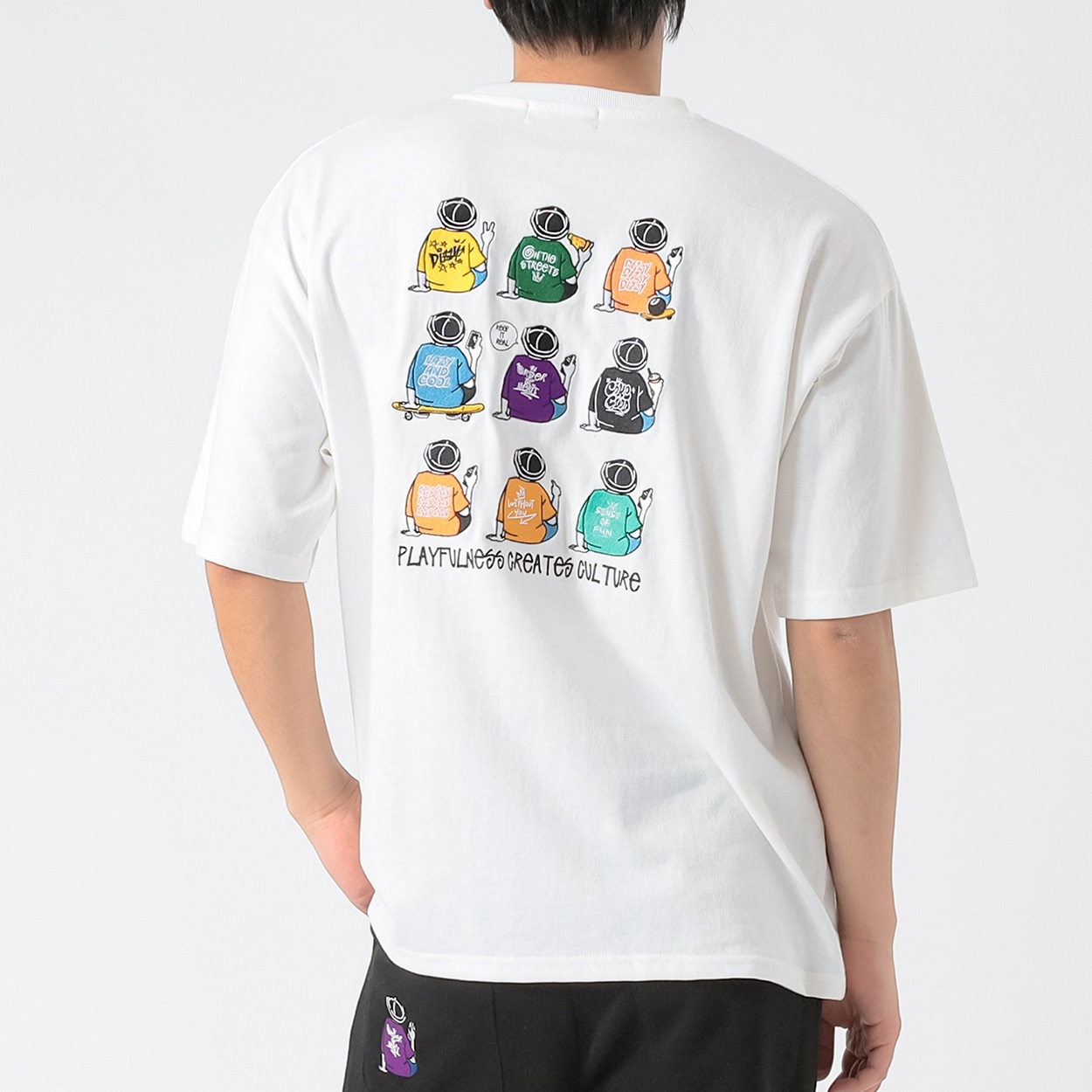 DIZZYカラフル半袖Tシャツ メンズ Doublefocus(ダブルフォーカス