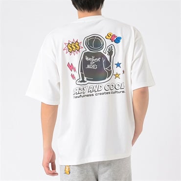 DIZZYリフレクト半袖Tシャツ メンズ Doublefocus(ダブルフォーカス)(シロ-S)