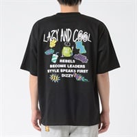DIZZY後ろ総柄半袖Tシャツ メンズ Doublefocus(ダブルフォーカス)(クロ-S)