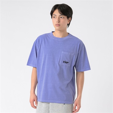 DIZZYピグメント半袖Tシャツ メンズ Doublefocus(ダブルフォーカス)(ウスムラサキ-S)