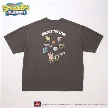 スポンジ・ボブ後刺しゅう半袖Tシャツ メンズ Doublefocus(ダブル