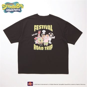 スポンジ・ボブ後サガラ半袖Tシャツ メンズ Doublefocus(ダブル