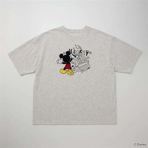 Mickey＆friends/MICKEY/ミッキー後ろ半袖Tシャツ メンズ Doublefocus