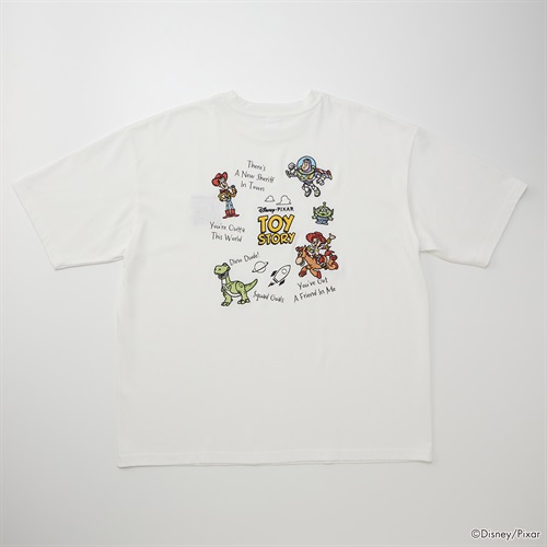 TOY STORY トイ・ストーリー プルオーバー ニット バニラホワイト M TOY STORY/ウッディ/トイストーリー集合刺しゅう半袖Tシャツ メンズ