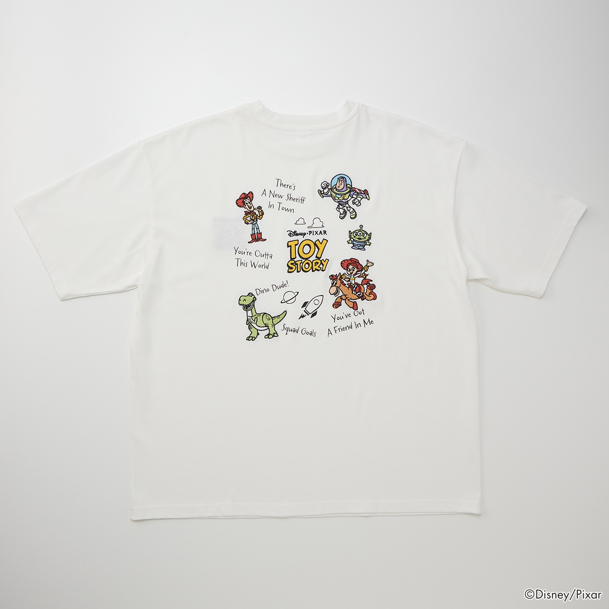 TOY STORY/ウッディ/トイストーリー集合刺しゅう半袖Tシャツ メンズ