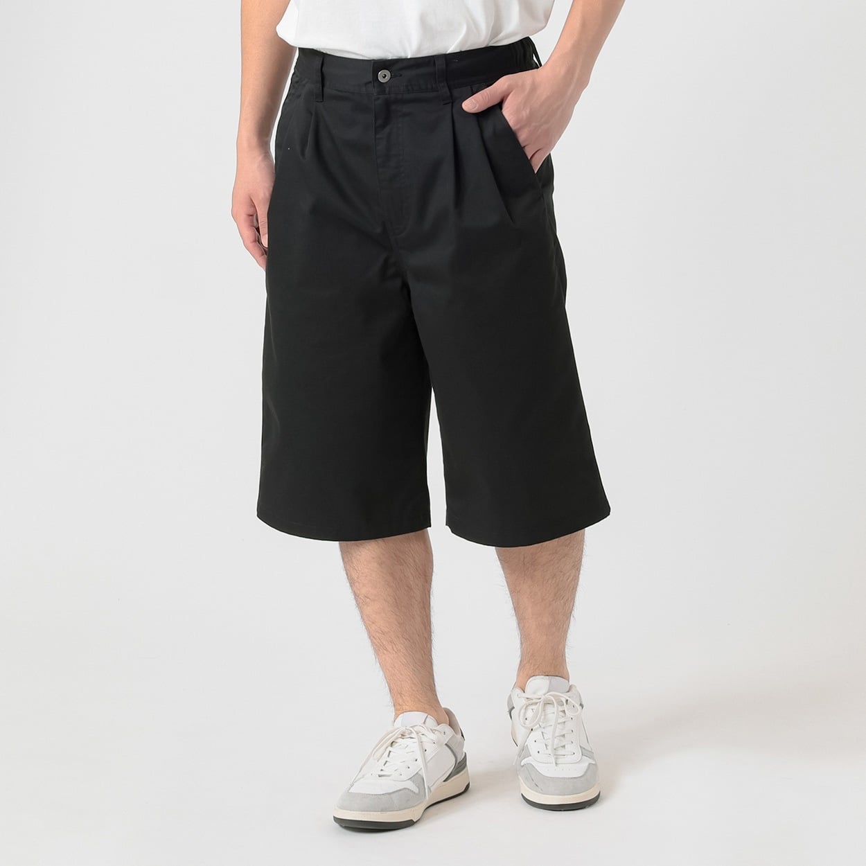DIZZYワイドショートパンツ メンズ Doublefocus(ダブルフォーカス)(クロ-L)