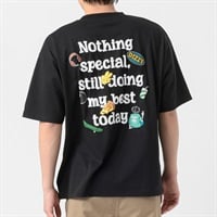 DIZZY英字ロゴ半袖Tシャツ メンズ Doublefocus(ダブルフォーカス)(クロ-S)