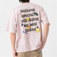 DIZZY英字ロゴ半袖Tシャツ メンズ Doublefocus(ダブルフォーカス)(ウスアカ-S)