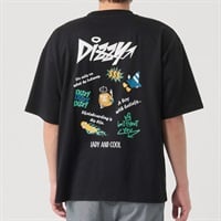 DIZZY飛び刺繍半袖Tシャツ メンズ Doublefocus(ダブルフォーカス)(クロ-S)