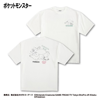 半袖Tシャツ(カビゴン＆ピカチュウ)(TVアニメ「ポケットモンスター」) 　Doublefocus(ダブルフォーカス)(シロ-S)