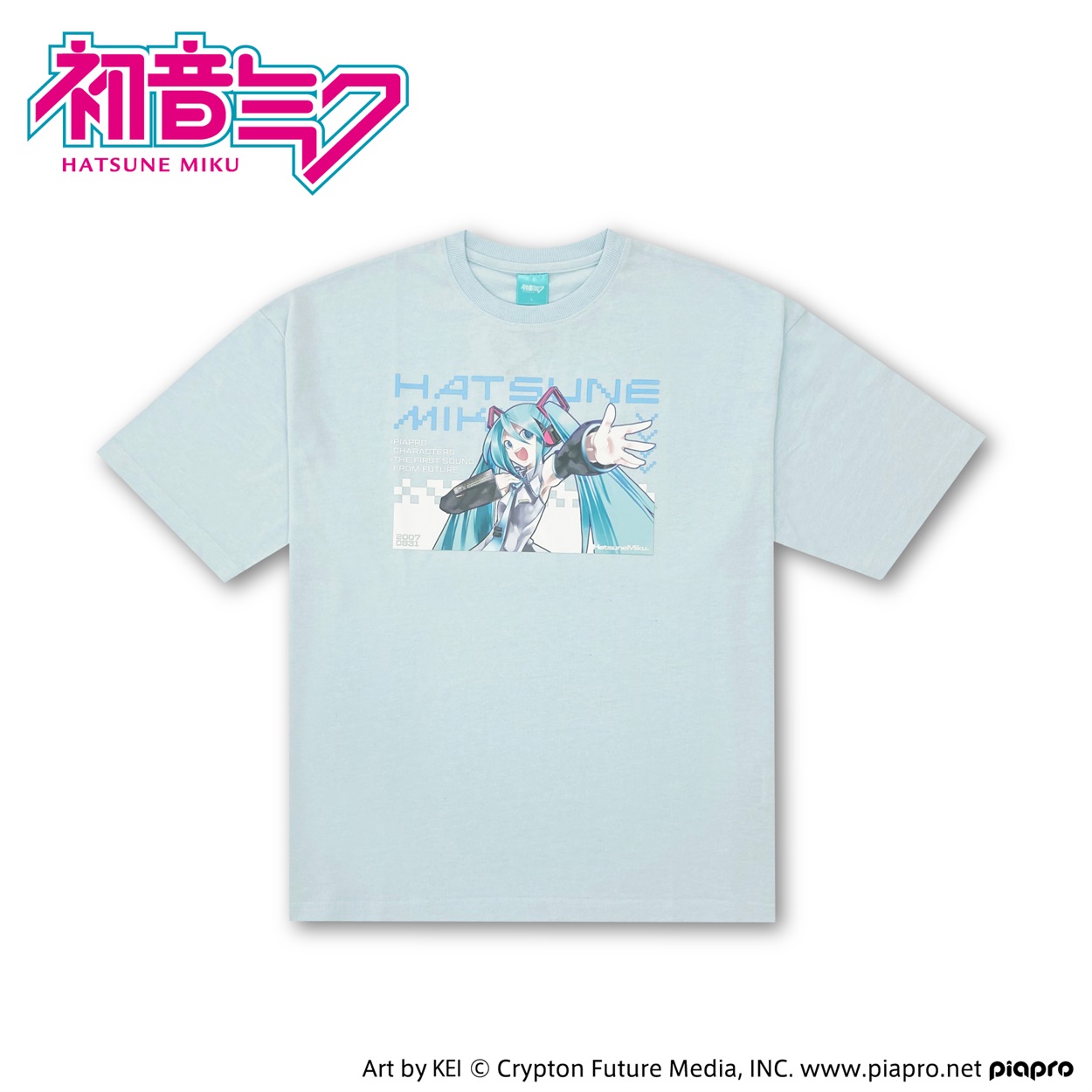 初音ミク」フロントプリントTシャツ Doublefocus(ダブルフォーカス