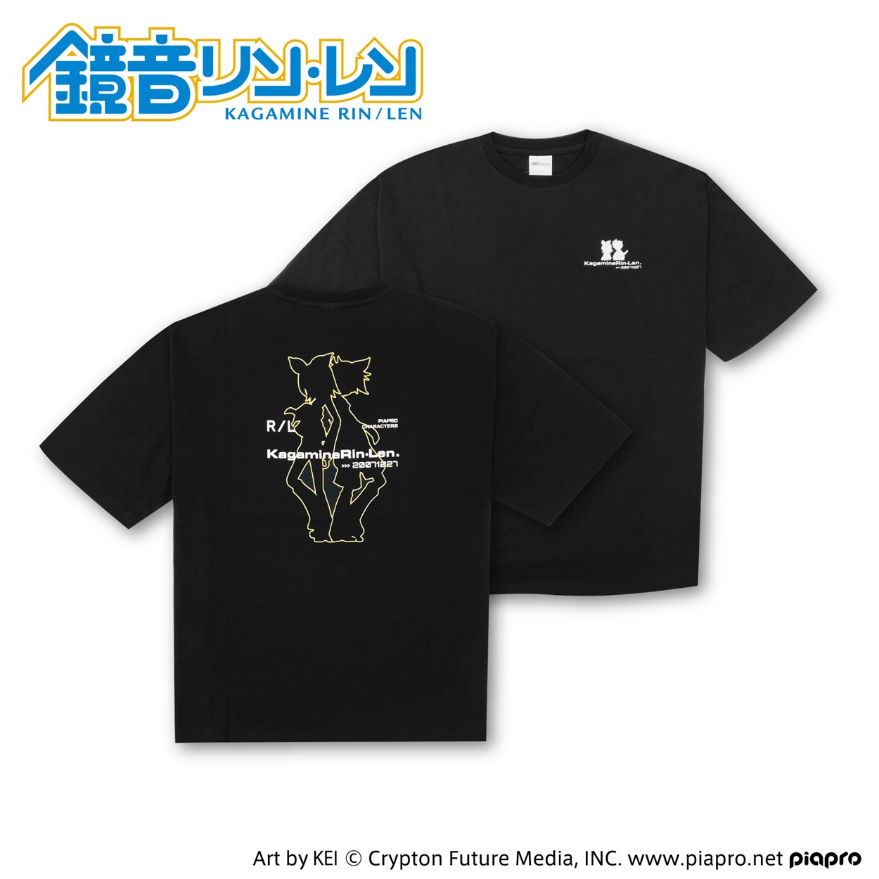 鏡音リン」「鏡音レン」プリントTシャツ Doublefocus(ダブルフォーカス