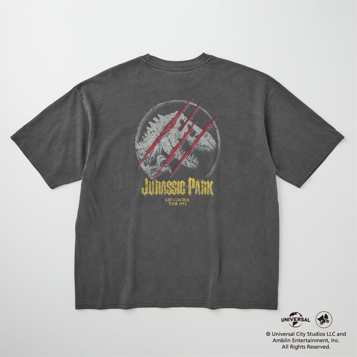 シアターグラフィックTシャツ メンズ Doublefocus(ダブルフォーカス)(モノトーンC(ジュラシックパーク)-M)