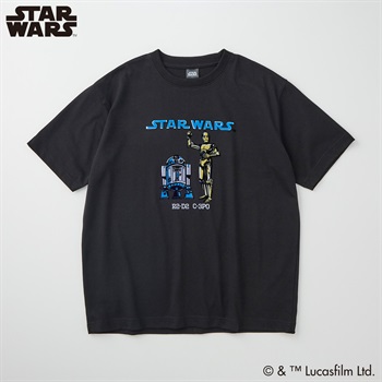 スター・ウォーズ 静電気フロッキーTシャツ メンズ Doublefocus(ダブルフォーカス)(クロ-S)