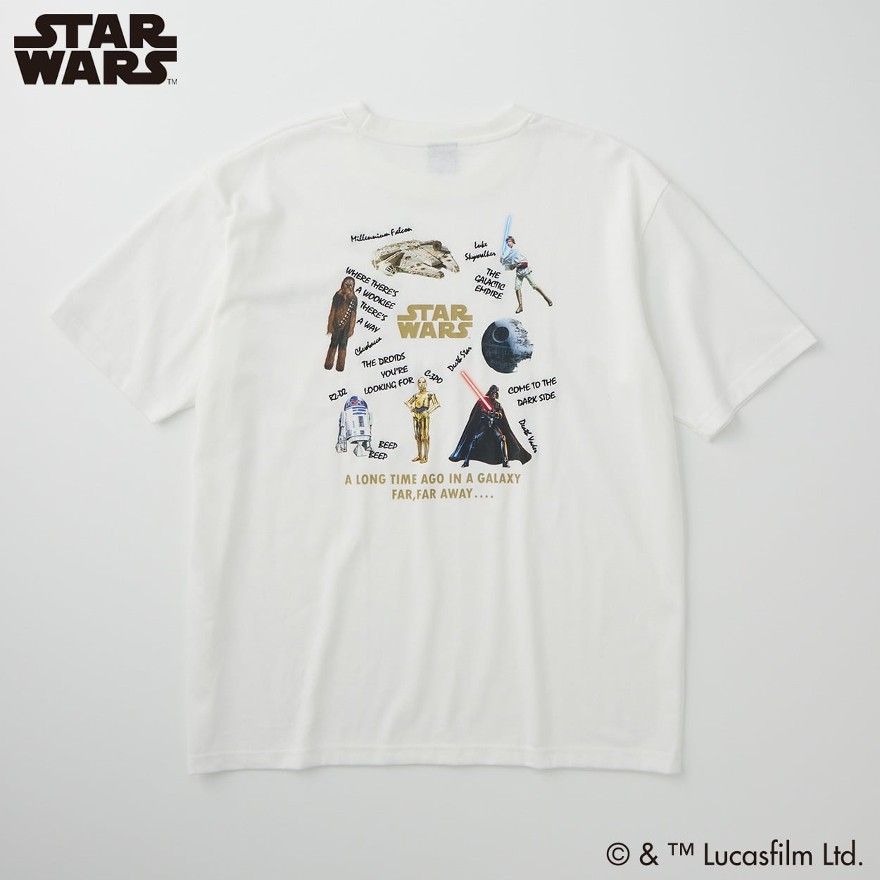 スター・ウォーズ 飛び刺繍半袖Tシャツ メンズ Doublefocus(ダブル