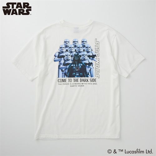 スター・ウォーズ ダースベーダー半袖Tシャツ メンズ Doublefocus(ダブルフォーカス)(シロ-S)