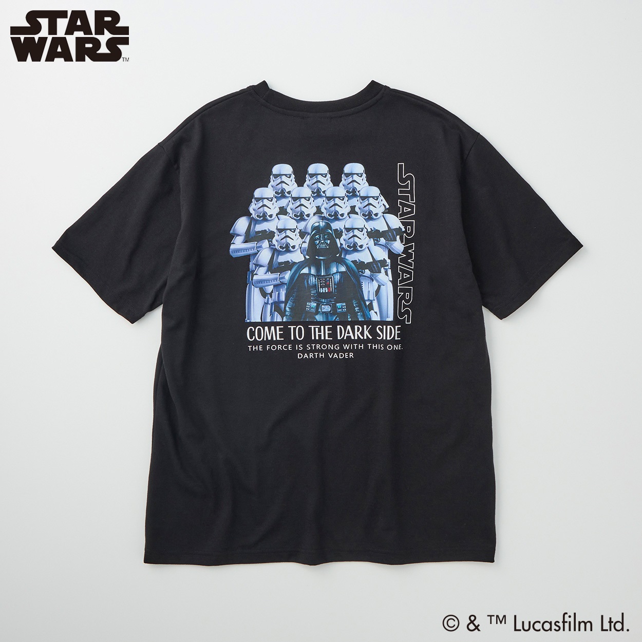 スター・ウォーズ ダースベーダー半袖Tシャツ メンズ Doublefocus(ダブルフォーカス)(クロ-M)