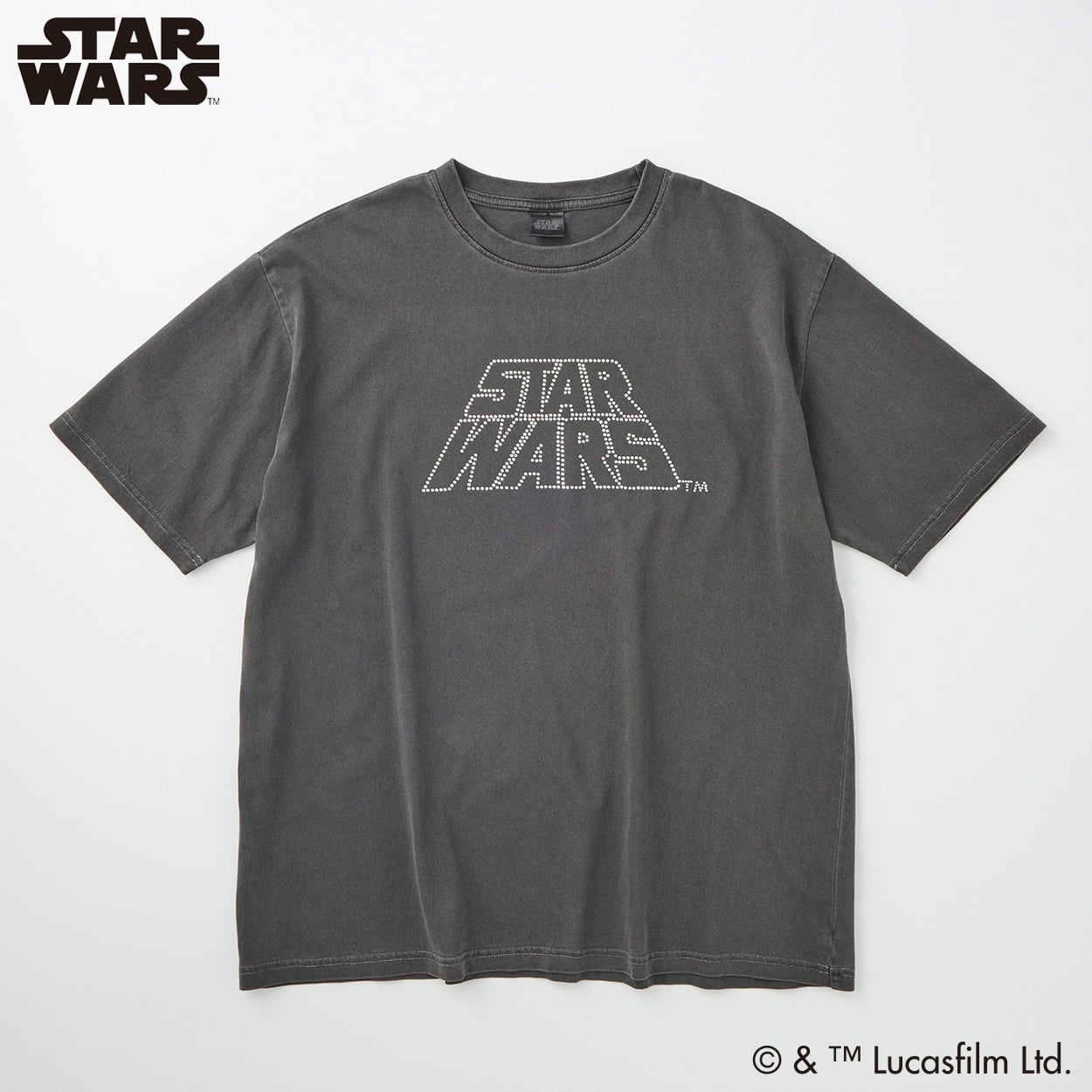 スター・ウォーズ ラインストーン半袖Tシャツ メンズ Doublefocus(ダブルフォーカス)(クロ-M)