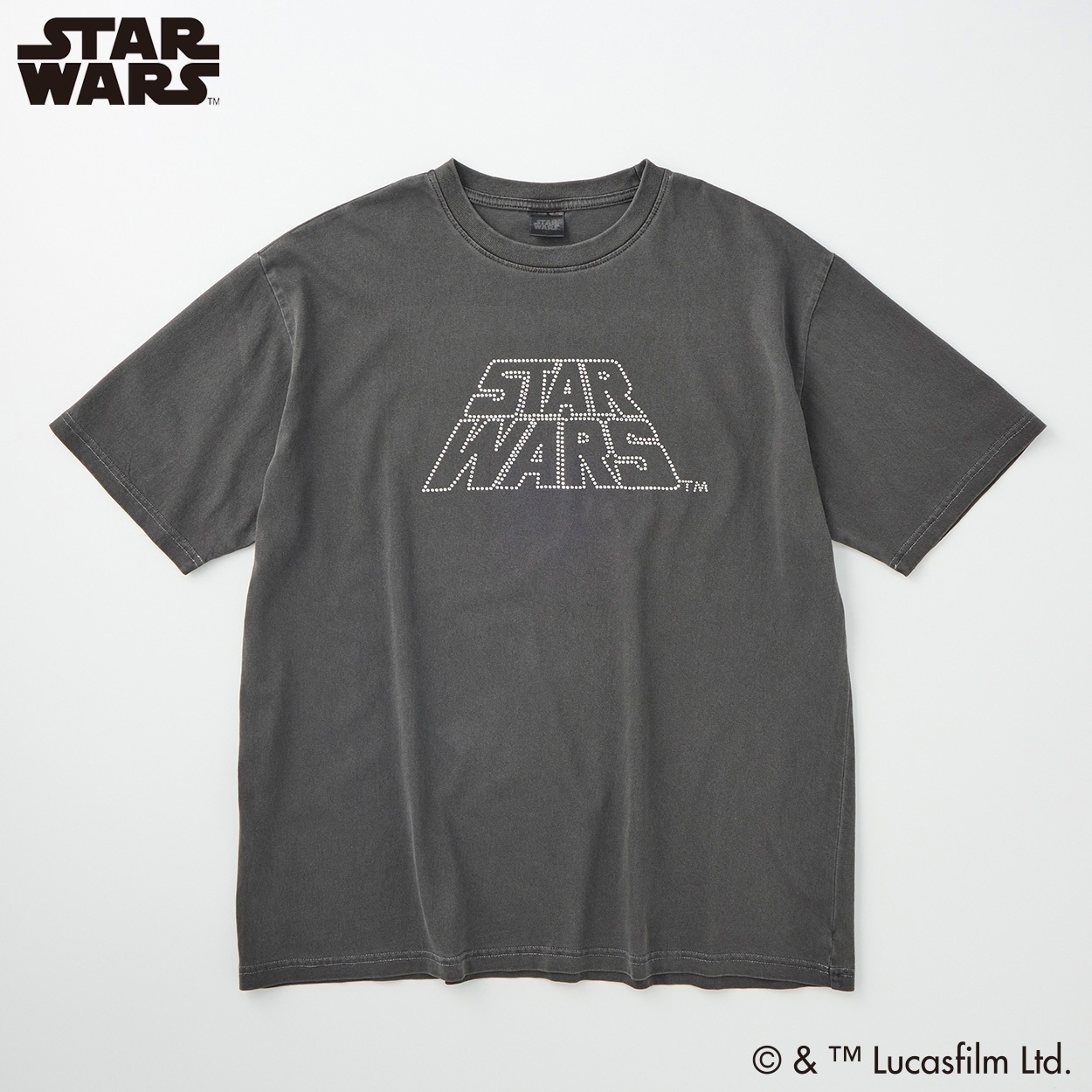 スター・ウォーズ ラインストーン半袖Tシャツ メンズ Doublefocus(ダブルフォーカス)(クロ-L)