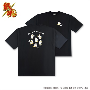 「エリザベス」半袖Tシャツ A （TVアニメ『銀魂』）メンズ Doublefocus(ダブルフォーカス)(クロ-S)