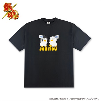 「ヅラザベス＆エリザベス」半袖Tシャツ(TVアニメ『銀魂』) メンズ Doublefocus(ダブルフォーカス)(クロ-S)