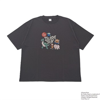 トイ・ストーリー チームトイ半袖Ｔシャツ メンズ Doublefocus(ダブルフォーカス)(チャコ－ルグレ－-S)