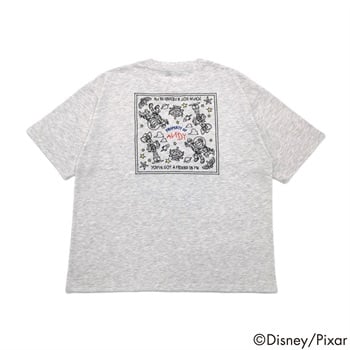 トイ・ストーリー バンダナ風半袖Ｔシャツ メンズ Doublefocus(ダブルフォーカス)(アイボリー-S)