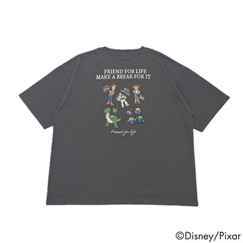トイ・ストーリー ロゴサイン半袖Ｔシャツ メンズ Doublefocus(ダブルフォーカス)(チャコ－ルグレ－-S)