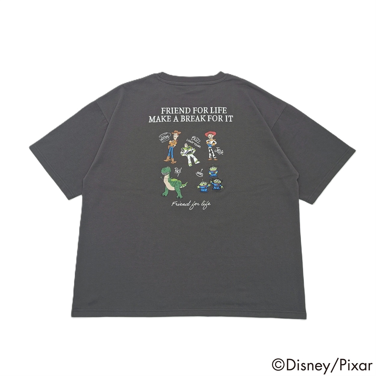 トイ・ストーリー ロゴサイン半袖Ｔシャツ メンズ Doublefocus(ダブルフォーカス)(チャコ－ルグレ－-M)