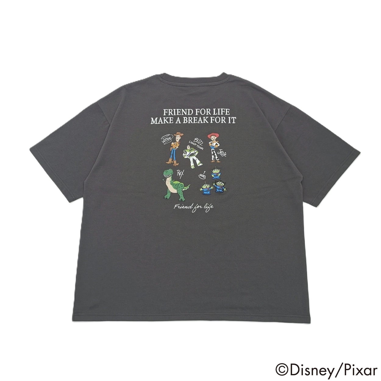 トイ・ストーリー ロゴサイン半袖Ｔシャツ メンズ Doublefocus(ダブルフォーカス)(チャコ－ルグレ－-L)