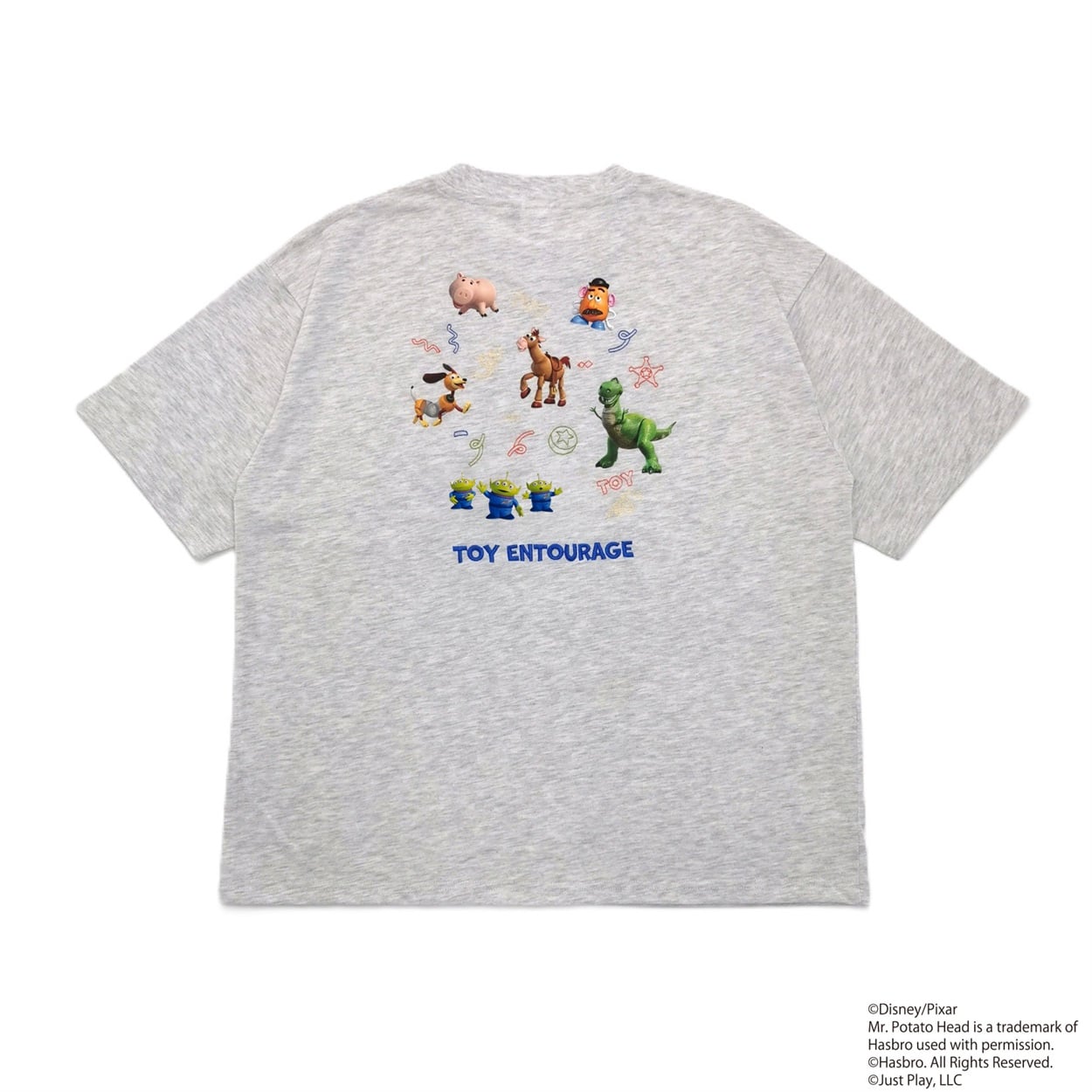 トイ・ストーリー 飛び刺しゅう半袖Ｔシャツ メンズ Doublefocus(ダブルフォーカス)(アイボリー-XL)