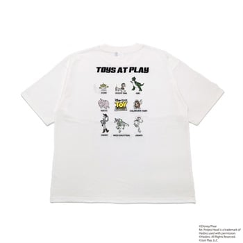 トイ・ストーリー 後並びＴシャツ メンズ Doublefocus(ダブルフォーカス)(シロ-S)