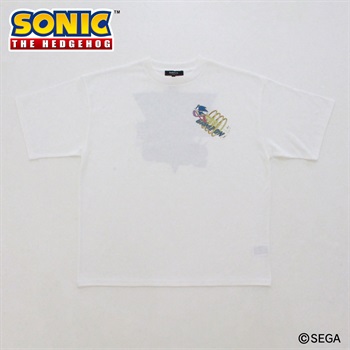 ソニック スピードTシャツ メンズ Doublefocus(ダブルフォーカス)(シロ-S)