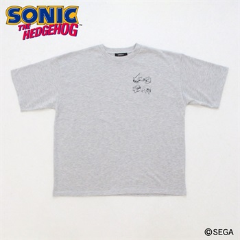 ソニック ロゴ散りばめTシャツ メンズ Doublefocus(ダブルフォーカス)(アイボリー-S)