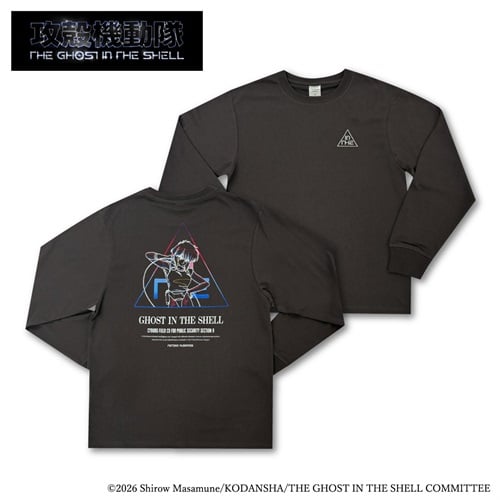 『攻殻機動隊 THE GHOST IN THE SHELL』 草薙素子（少佐）線画 ロングＴシャツ Doublefocus(ダブルフォーカス)