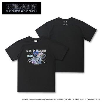 『攻殻機動隊 THE GHOST IN THE SHELL』 草薙素子（少佐） 半袖Ｔシャツ Doublefocus(ダブルフォーカス)(ブラック-S)