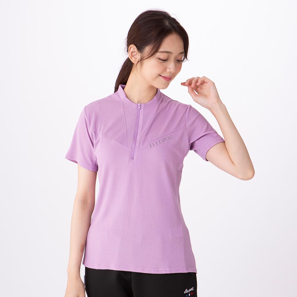 スポーツTシャツ エルスポーツAEROICEハーフジップTシャツ レディス