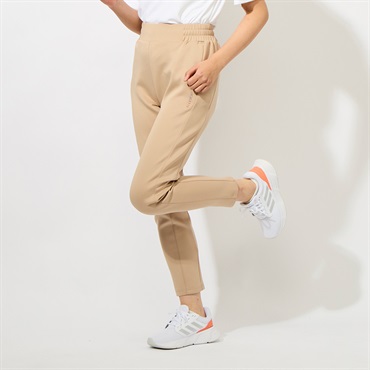 ELLE SPORT(エルスポーツ) ダンボールニットスタイルアップパンツ 吸汗速乾 UV 抗菌防臭 ストレッチ 両脇ポケット付きファスナー レディス